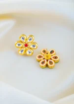 Kundan Phooliya Locket Set (Yellow Gold) PSET01641 - Image 3