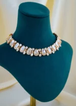 Kundan Polki Fusion Necklace Set (Yellow Gold) NEC001502 - Image 2