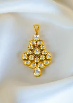 Kundan Polki Pendant Set (Yellow Gold) PSET01359 - Image 3