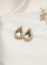 Kundan Statement Stud (Yellow Gold) EAR000538