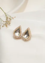 Kundan Statement Stud (Yellow Gold) EAR000538 - Image 2