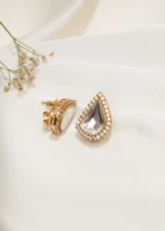 Kundan Statement Stud (Yellow Gold) EAR000538 - Image 3