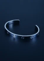 LOVE Cuff Bracelet (Silver) BRA000673 - Image 4