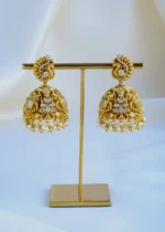 Lakshmi Matar Mala Temple Necklace Set (Antique Gold) NEC000824 - Image 3