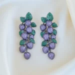 Lavender Berry Earrings (Antique Silver) EAR001478