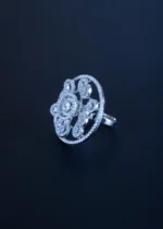 Layered Cocktail Ring (Silver) RING01207 - Image 2