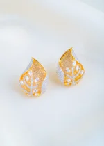 Leaf Luxe Earrings (Yellow Gold) EAR001771 - Image 2