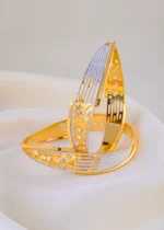 Leaf Touch Bangles (Dual-Color) BAN001917 - Image 2