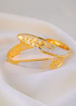 Leaf Touch Bangles (Dual-Color) BAN001917 - Image 3