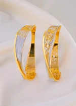 Leaf Touch Bangles (Dual-Color) BAN001917 - Image 4