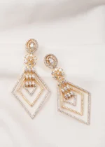 Light Weight Danglers (Yellow Gold) EAR000702 - Image 2