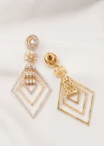 Light Weight Danglers (Yellow Gold) EAR000702 - Image 3