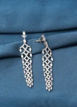 Light Weight Party Earrings (Silver) EAR000746 - Image 2
