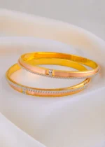 Linear Luxe Bangles (Tri-Color Plating) BAN001934 - Image 3
