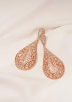 Long Diamond Earrings (Yellow Gold) EAR000439 - Image 3