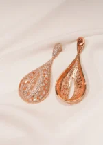 Long Diamond Earrings (Yellow Gold) EAR000439 - Image 4