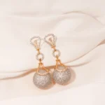 Long Golden Ball Danglers (Yellow Gold) EAR000430