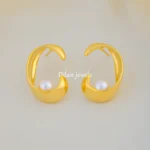 Lustre Pearl  Earrings (Yellow Gold) EAR002071