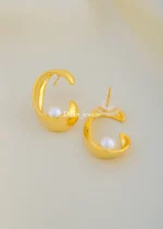 Lustre Pearl Earrings (Yellow Gold) EAR002071 - Image 3