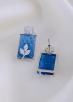 Luxe Blue Earrings (Silver) EAR001979 - Image 3