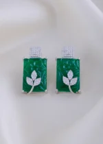 Luxe Green Earrings (Silver) EAR001977