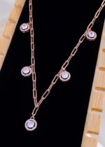 Luxe Link Diamond Set (Rose Gold) NEC001989 - Image 2