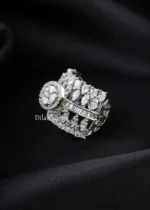 Luxe Silver Filigree Diamond Ring (Silver) RING02453 - Image 2