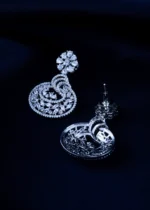 Luxury American Diamond Pendant Set (Silver) PSET01454 - Image 2