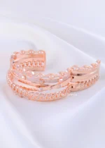 Luxury Chain Link Rose Gold Cuff (Rose Gold) BRA002366 - Image 4