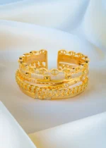 Luxury Cuff Bracelet (Yellow Gold) BRA001332 - Image 2