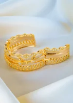 Luxury Cuff Bracelet (Yellow Gold) BRA001332 - Image 3