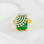 Luxury Emerald  Green Gemstone Ring (Yellow Gold) RING02427