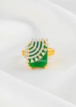 Luxury Emerald  Green Gemstone Ring (Yellow Gold) RING02427