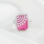 Luxury Emerald Ruby Gemstone Ring (Silver) RING02430