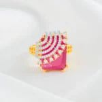 Luxury Emerald Ruby Gemstone Ring (Yellow Gold) RING02428