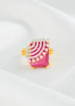 Luxury Emerald Ruby Gemstone Ring (Yellow Gold) RING02428
