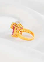 Luxury Emerald Ruby Gemstone Ring (Yellow Gold) RING02428 - Image 3