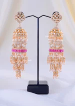 Maharani Elephant Pearl Jhumkas (Yellow Gold) EAR002195