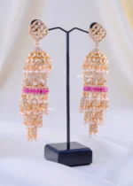 Maharani Elephant Pearl Jhumkas (Yellow Gold) EAR002195 - Image 2
