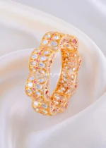 Maharani Glow Kundan Bangle (Yellow Gold ) BRA002161 - Image 3
