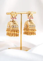 Maharani Haathi Jhumkas (Yellow Gold) EAR002519 - Image 4