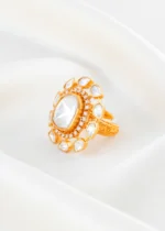 Maharani Sunburst Kundan Ring (Yellow Gold) RING02499 - Image 2