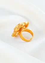 Maharani Sunburst Kundan Ring (Yellow Gold) RING02499 - Image 3