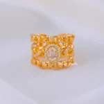 Majestic Halo Chain Ring (Yellow Gold) RING02263