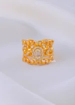 Majestic Halo Chain Ring (Yellow Gold) RING02263