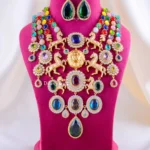 Majestic Multi-Color Kundan Heritage Set (Yellow Gold) NEC002386