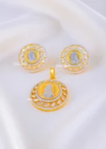 Majestic Orbit American Diamond Set (Yellow Gold) PSET02281
