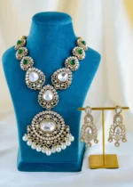 Majestic Victorian Kundan Polki Necklace Set (Victorian) NEC001582