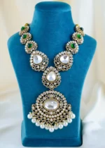 Majestic Victorian Kundan Polki Necklace Set (Victorian) NEC001582 - Image 3