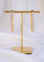 Manhattan Baguette Mega Hoops (Yellow Gold ) EAR002297